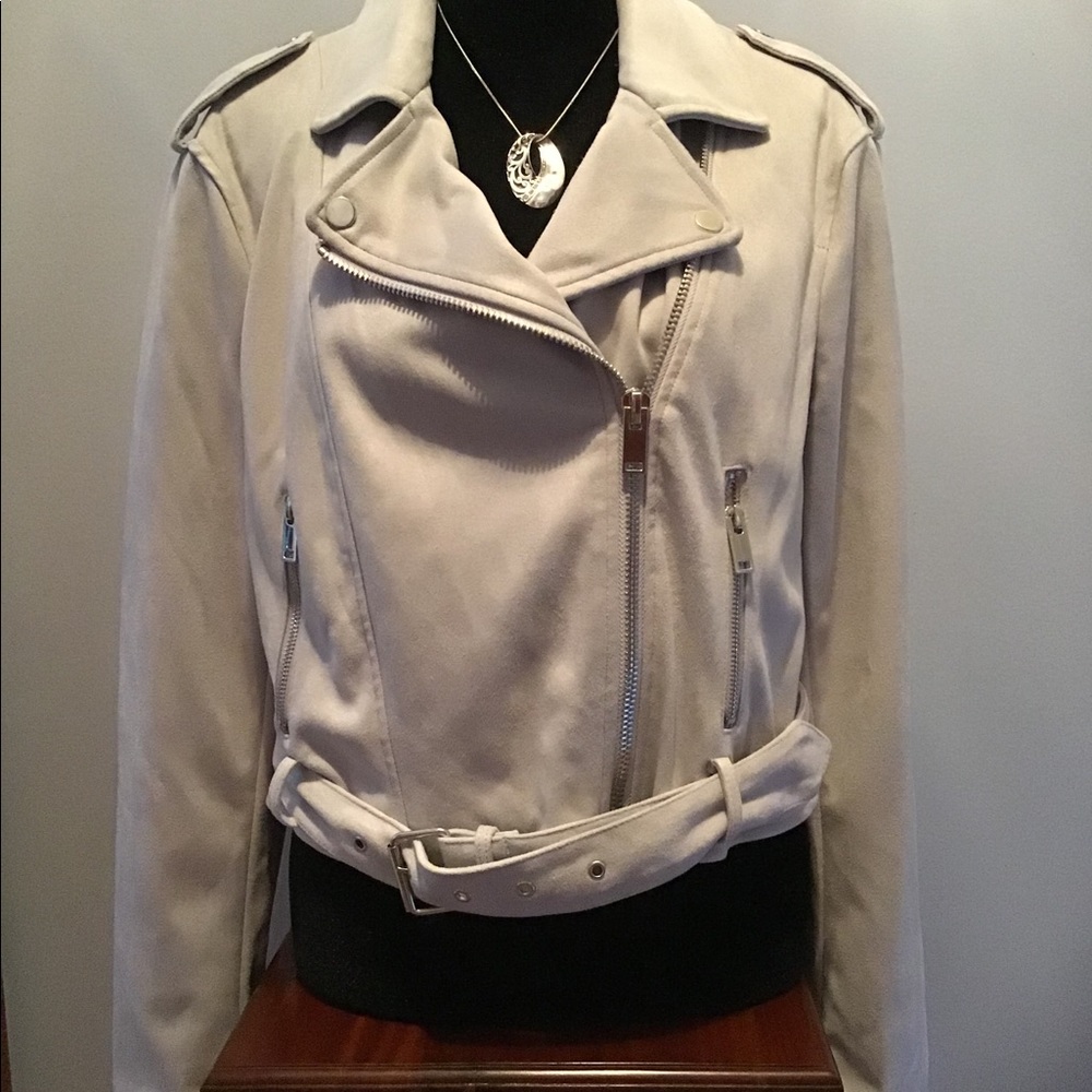 Forever 21 Light Gray Moto Jacket